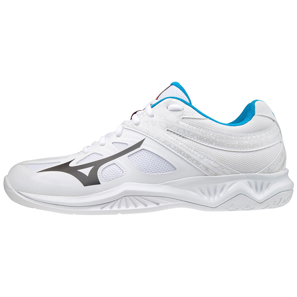 Zapatillas Voleibol Mizuno Thunder Blade 2 Hombre Blancas/Negras/Azules Ofertas AJSH-13946